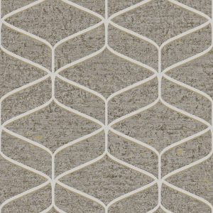 Belgravia Decor Linear Concrete Print Brown/Grey Gold Wallpaper 2312
