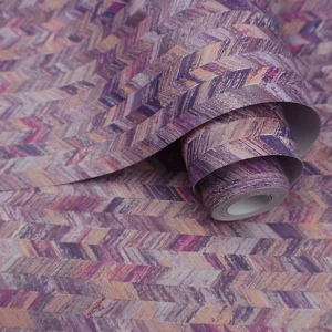 Amazonia Saram Chevron Berry Wallpaper Holden 91293