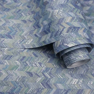 Amazonia Saram Chevron Navy Blue Wallpaper Holden 91291
