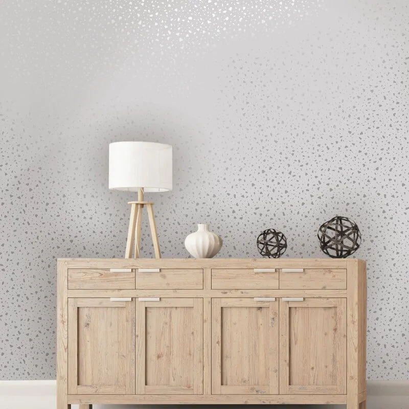 Holden Decor Terrazzo Grey/Silver Metallic Wallpaper 12730 - Image 3