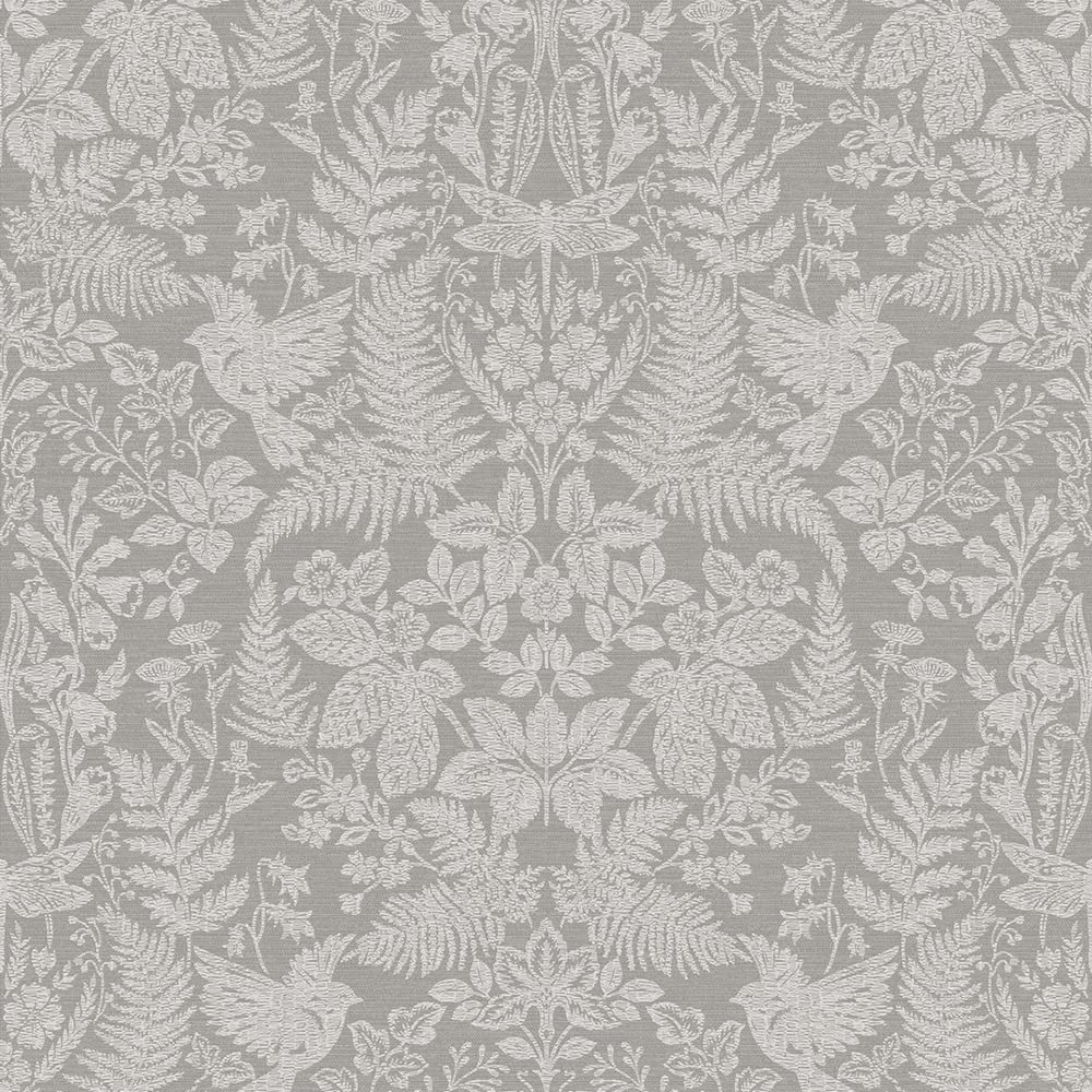 Holden Decor Woodland Stitch Grey Wallpaper 65789 - Linen Effect Wild Nature - Image 2