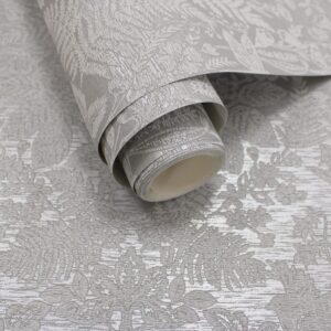 Holden Decor Woodland Stitch Grey Wallpaper 65789 - Linen Effect Wild Nature