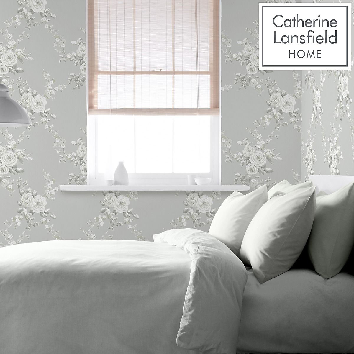 Catherine Lansfield Canterbury Floral Wallpaper Sage Muriva 165508 - Image 6